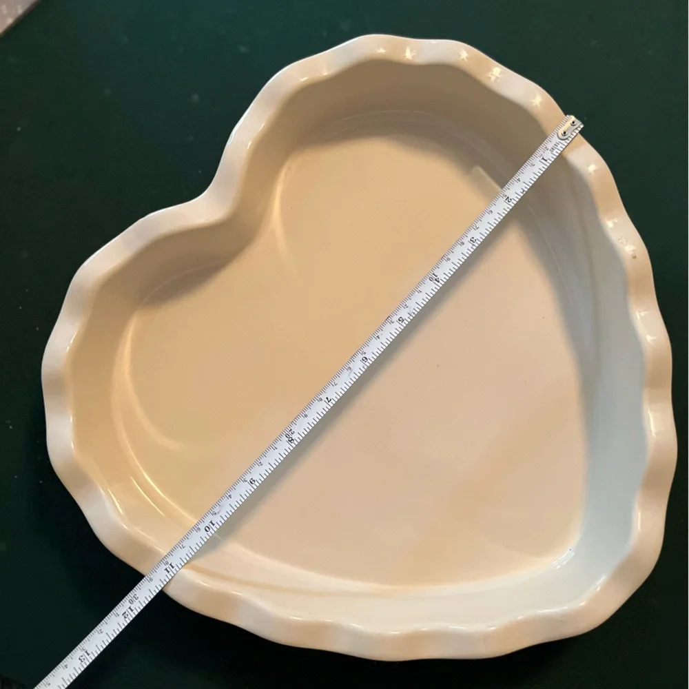 Emile Henry from Williams Sonoma Heart-Shaped White Ceramic Pie Dish